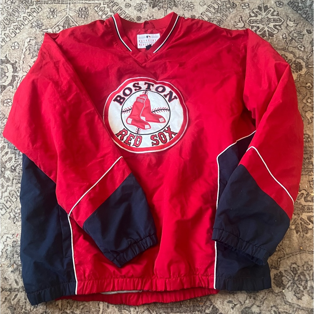 Genuine Merchandise Red men’s, Boston Red Sox pullover jacket size large